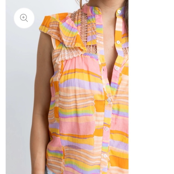 Karlie Multicolor Striped Top NWOT - Picture 10 of 11